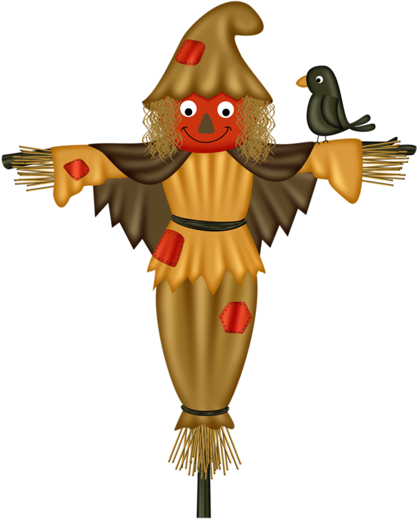 Crows Scarecrow Cartoon Free Download Png Hq Clipart - Orang Orangan Sawah Kartun Transparent Png (662x800), Png Download