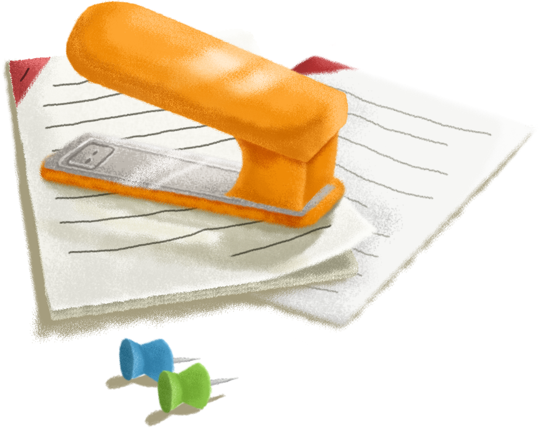 Stapler School Supplies Office Pushpins Png And Psd - Png ดินสอ ภาพ วาด Clipart (2000x2000), Png Download