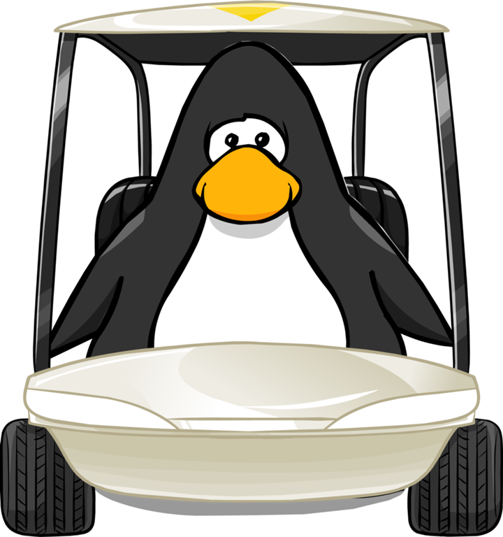 Golf Cart Images Free - Penguin With A Top Hat Clipart (720x768), Png Download