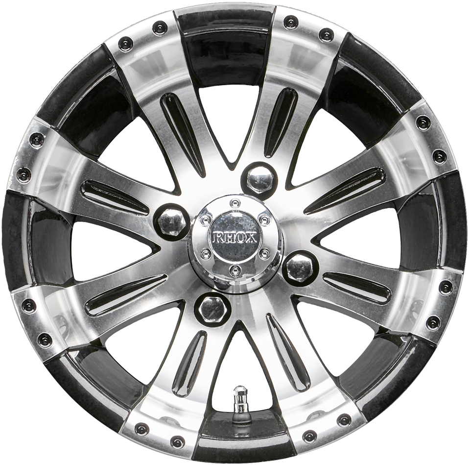 12"x7"" Rhox Vegas Machined Golf Cart Wheel Tir-rx180 - Hubcap Clipart (1280x1280), Png Download