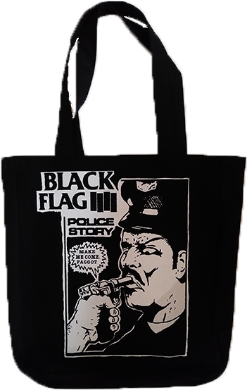 Black Flag Police Story Tote Bag - Tote Bag Clipart (572x566), Png Download