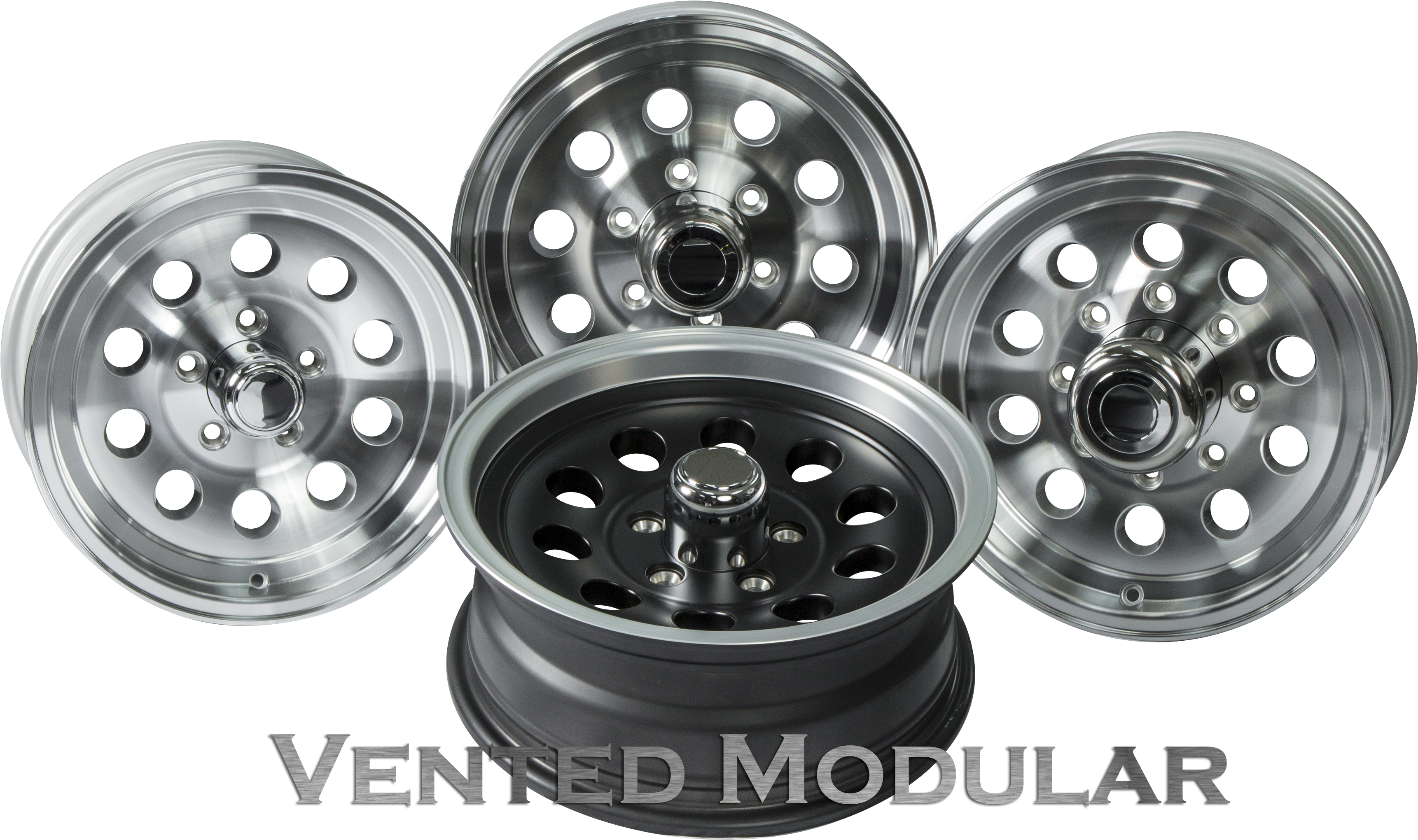 Vented Modular - Hubcap Clipart (3603x2096), Png Download