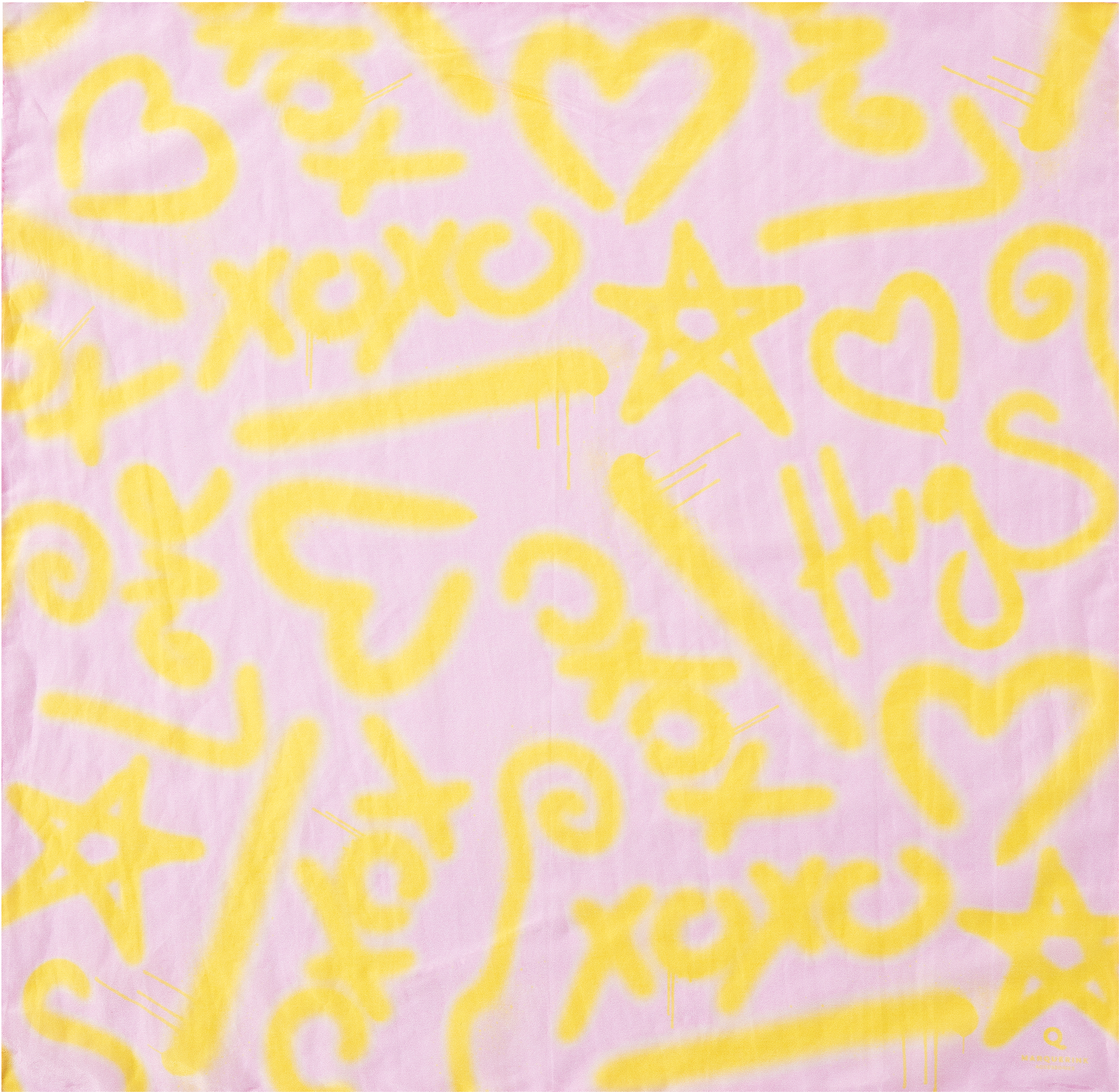 Scarf Design Xoxo Color Vibrant Yellow In 50 X 50 Cm Clipart (2400x3140), Png Download