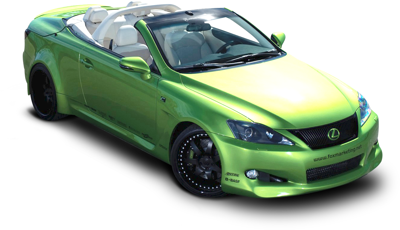 Download Lexus Is 350c Car Png Image - Green Lexus Clipart (1367x836), Png Download