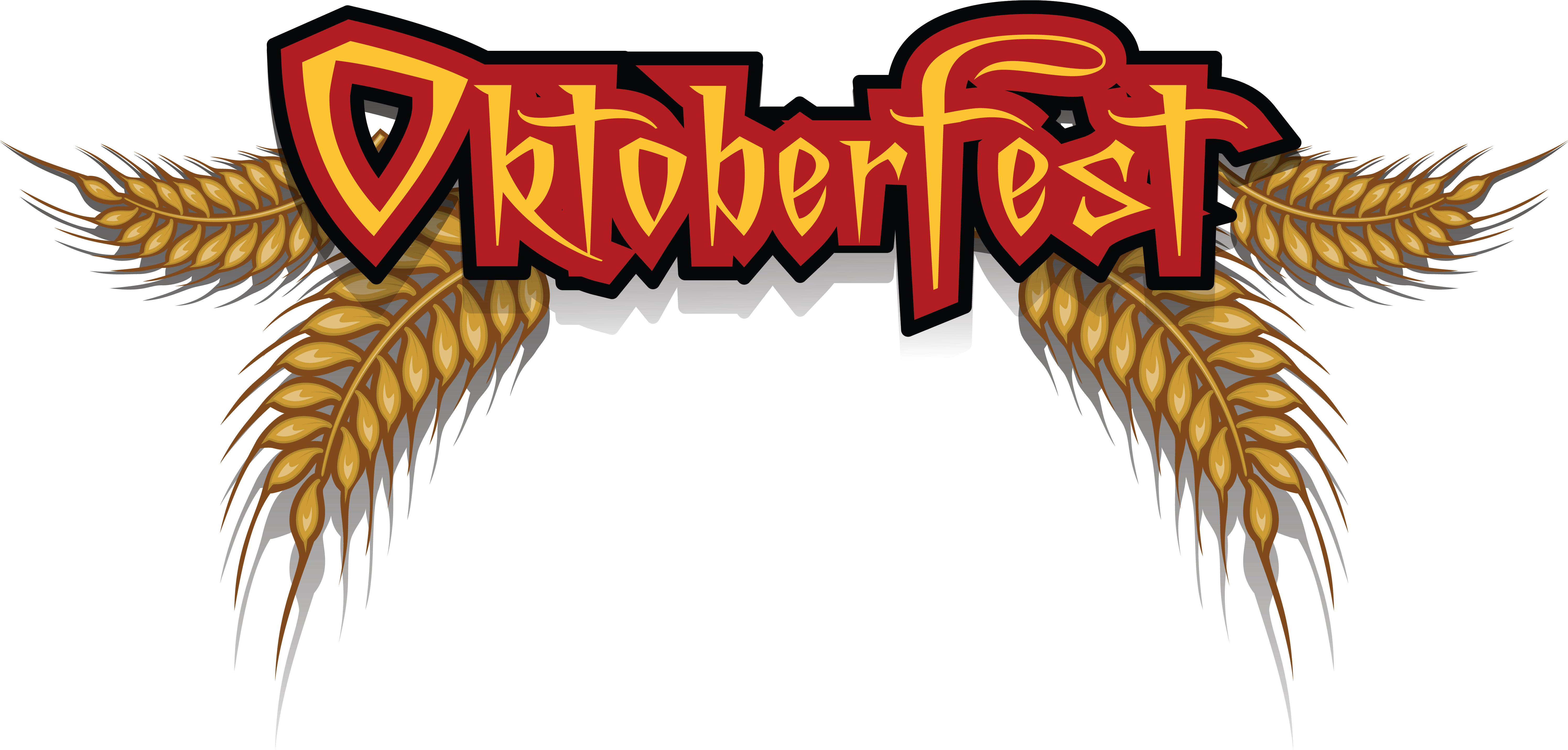 Oktoberfest With Wheat Png Clipart Picture - Transparent Oktoberfest Girls (6179x3066), Png Download