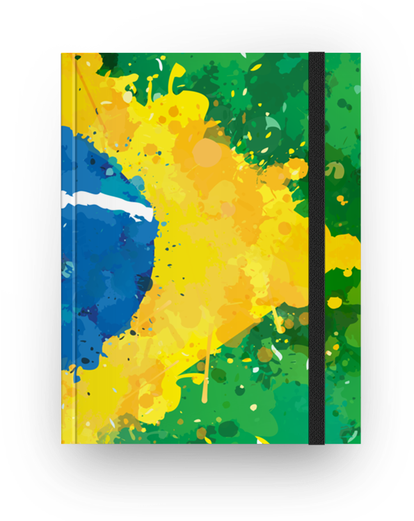 Caderno Bandeira Do Brasil - Visual Arts Clipart (800x800), Png Download