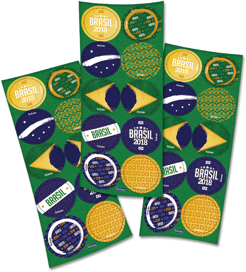 Adesivo Redondo Bandeira Brasil 2018 Festcolor - World Cup Clipart (900x900), Png Download