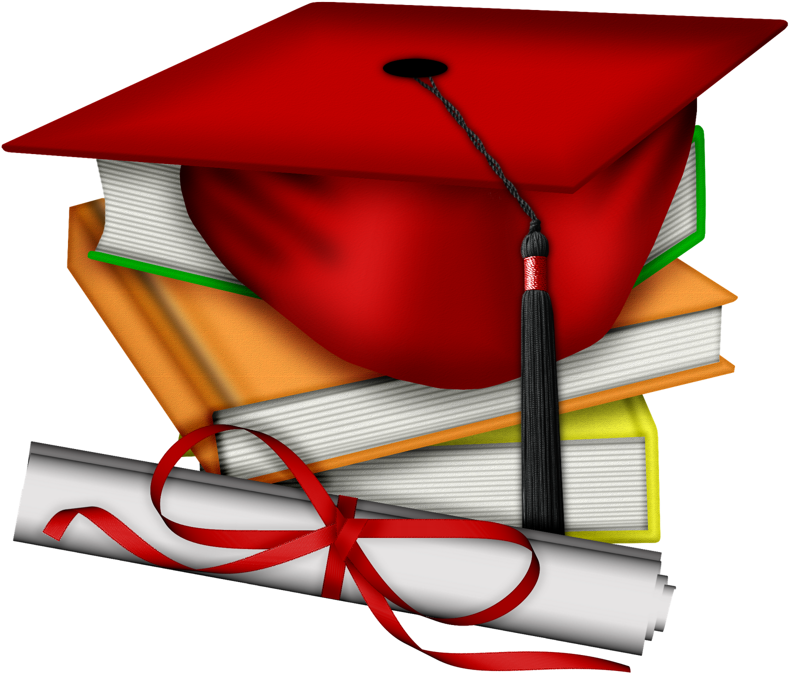Escola & Formatura - Graduation Cap Green And Gold Clipart (1600x1376), Png Download