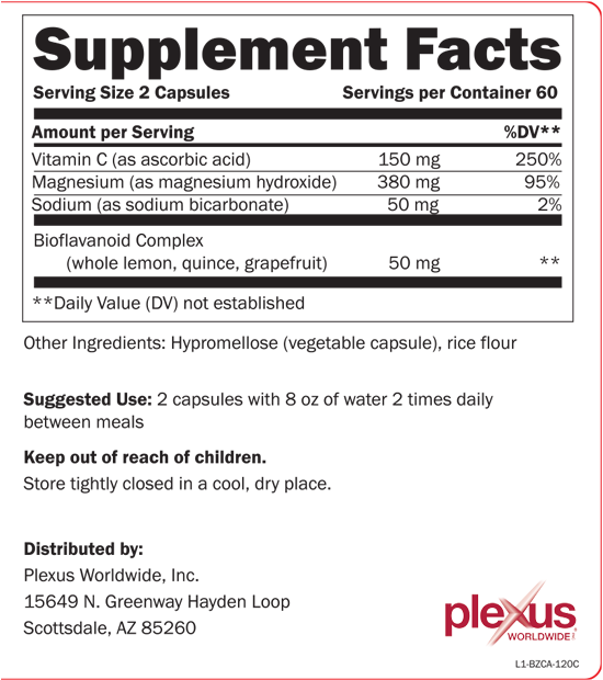 Plexus Probio5 Ingredients Label , Png Download - Plexus Bio Cleanse Ingredients Label Clipart (550x620), Png Download