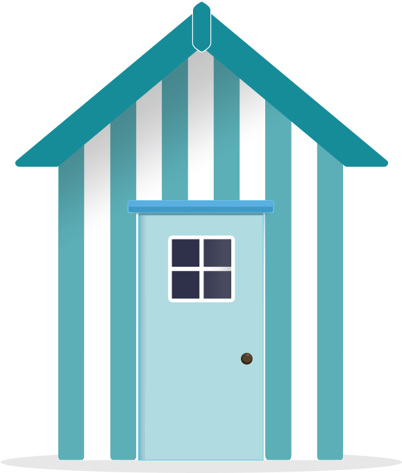 Picture Royalty Free Hut Clipart Beach Cottage - Beach Hut Images Clip Art - Png Download (608x708), Png Download