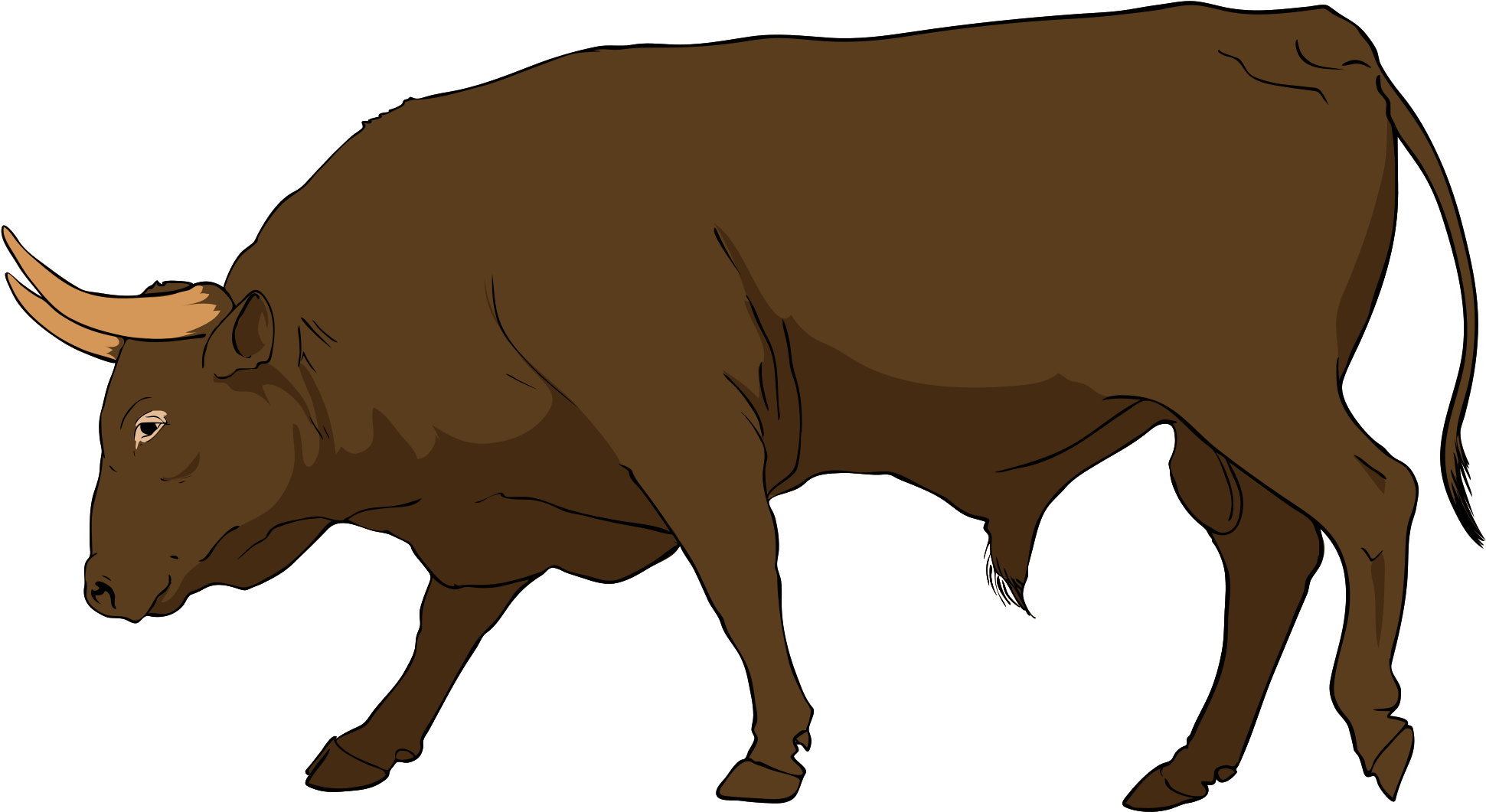 Clipart Bull Head - Bull Clipart - Png Download (2000x1111), Png Download