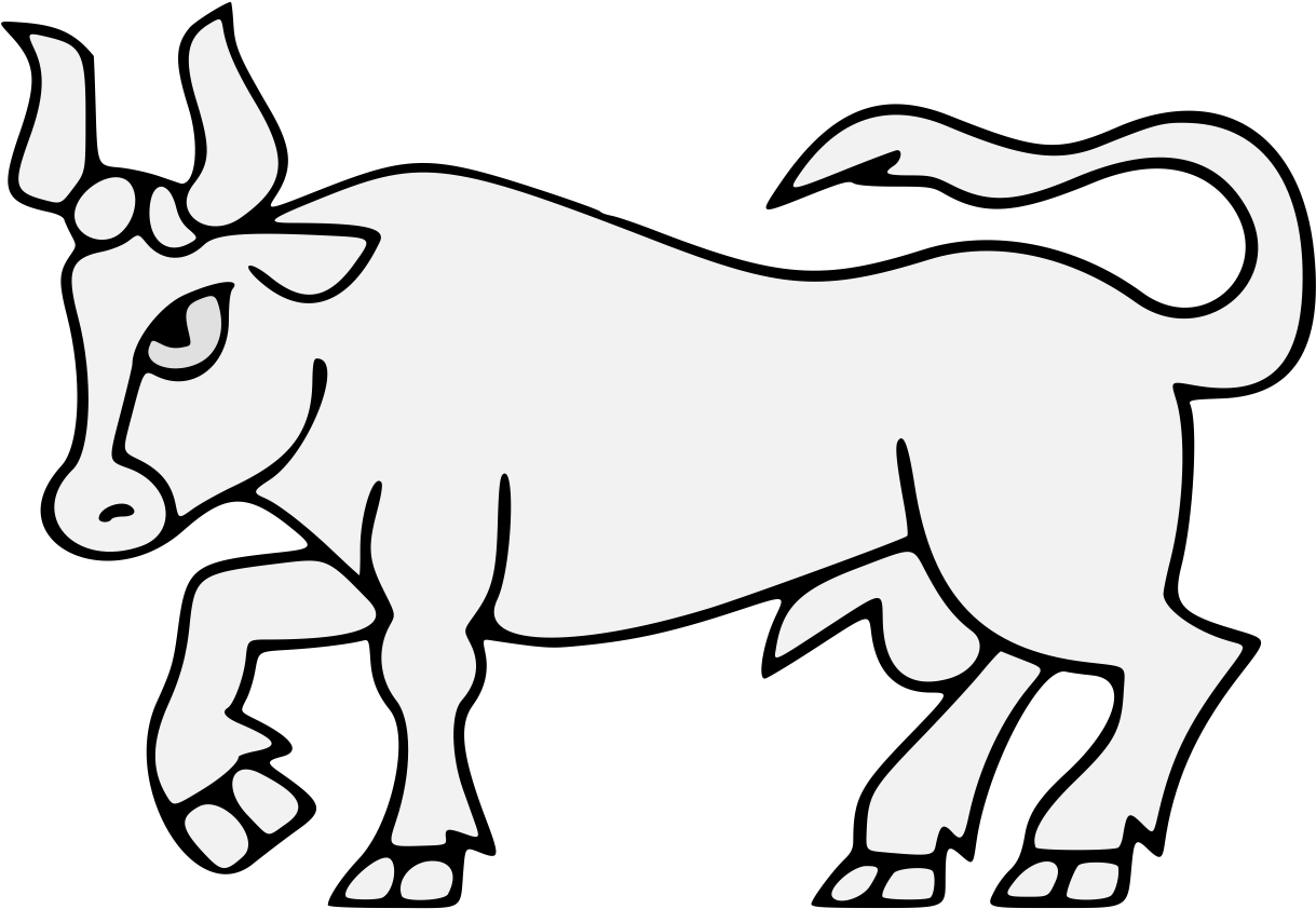 Bull Passant Clipart (1248x863), Png Download