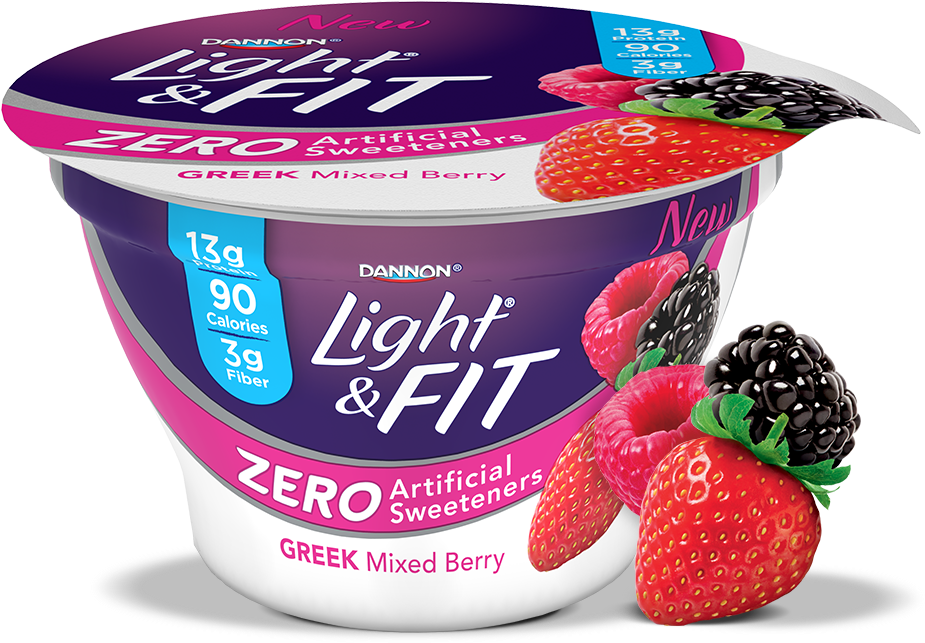 Mixed Berry Greek Yogurt Without Artificial Sweeteners Clipart (1140x810), Png Download