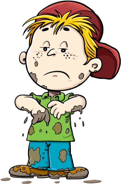 Dirty - Dirty Child Cartoon Clipart (600x615), Png Download