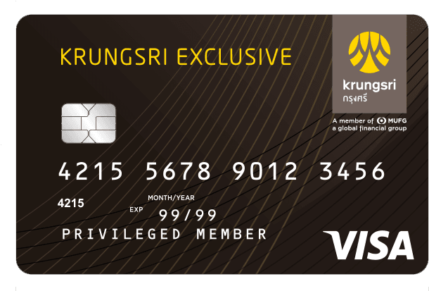 Krungsri Exclusive Debit Card - Bank Of Ayudhya Clipart (1334x416), Png Download