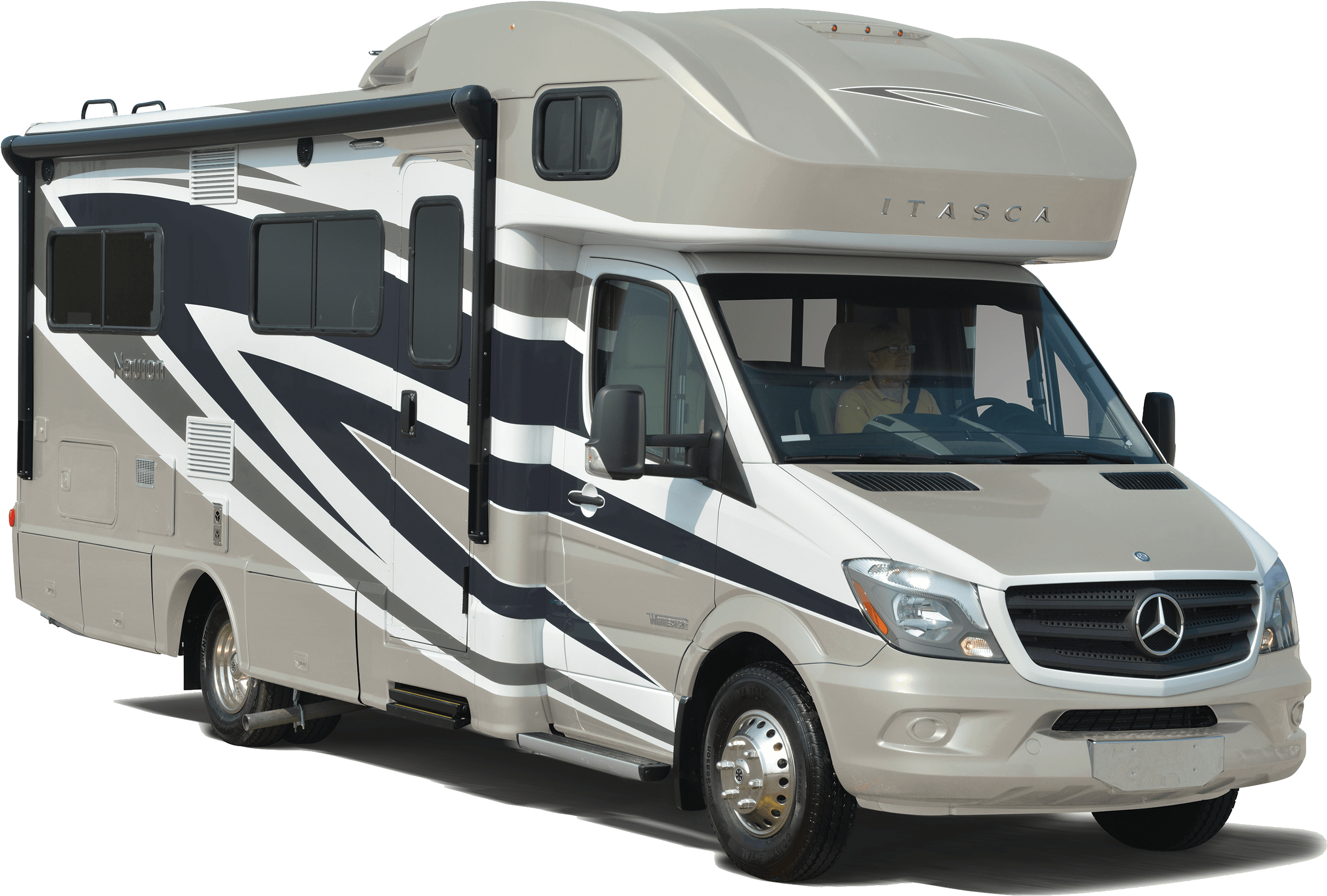 Mercedes Benz Winnebago Navion Clipart (2840x1874), Png Download