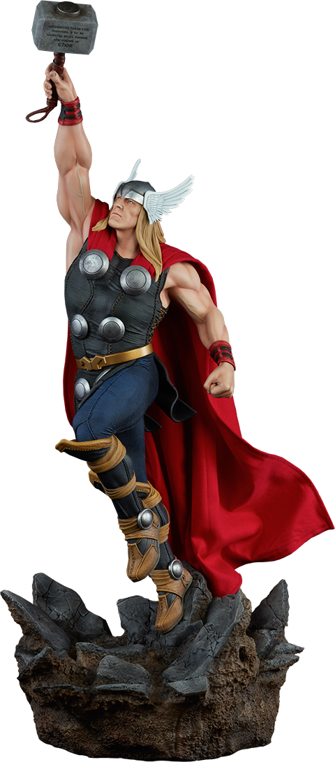 Thor Statue Clipart (480x1091), Png Download