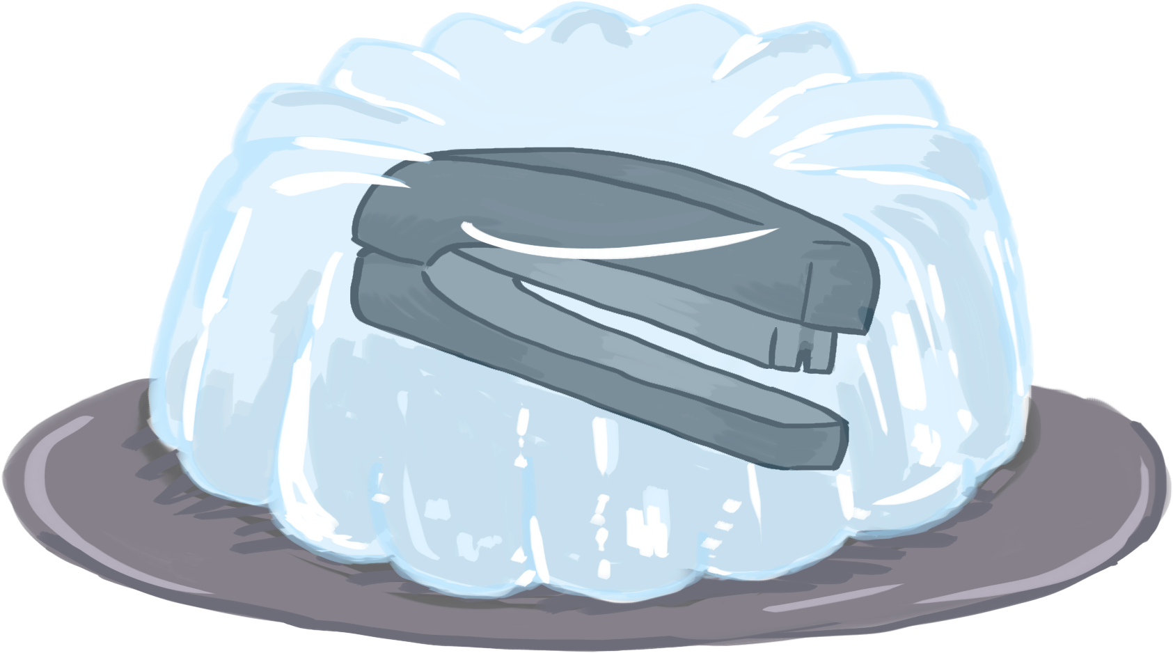 Stapler Drawing Jello - Office Stapler In Jello Drawing Clipart (1685x938), Png Download