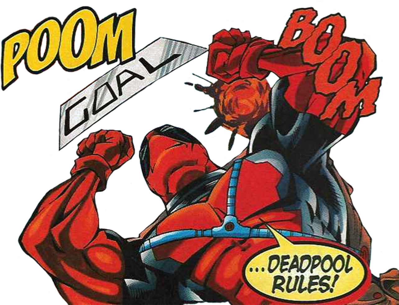 Deadpool Render Image Gallery - Cartoon Clipart (1283x981), Png Download