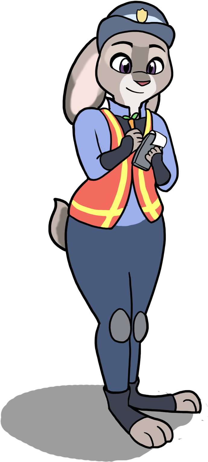 Judy Hopps, Meter Maid - Cartoon Clipart (1114x1982), Png Download