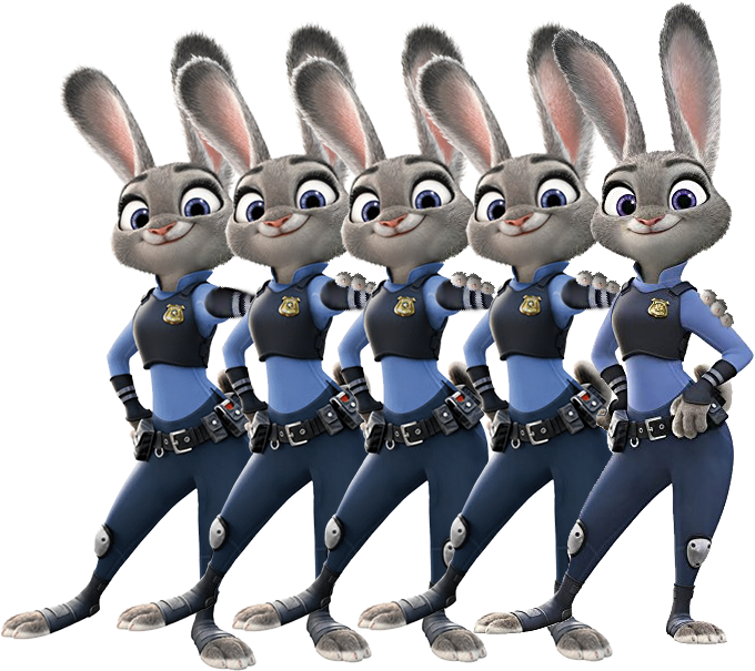 Judy Hopps And Her Girlfriend Judy Hopps And Her Girlfriend - Zootopia Characters Clipart (714x648), Png Download