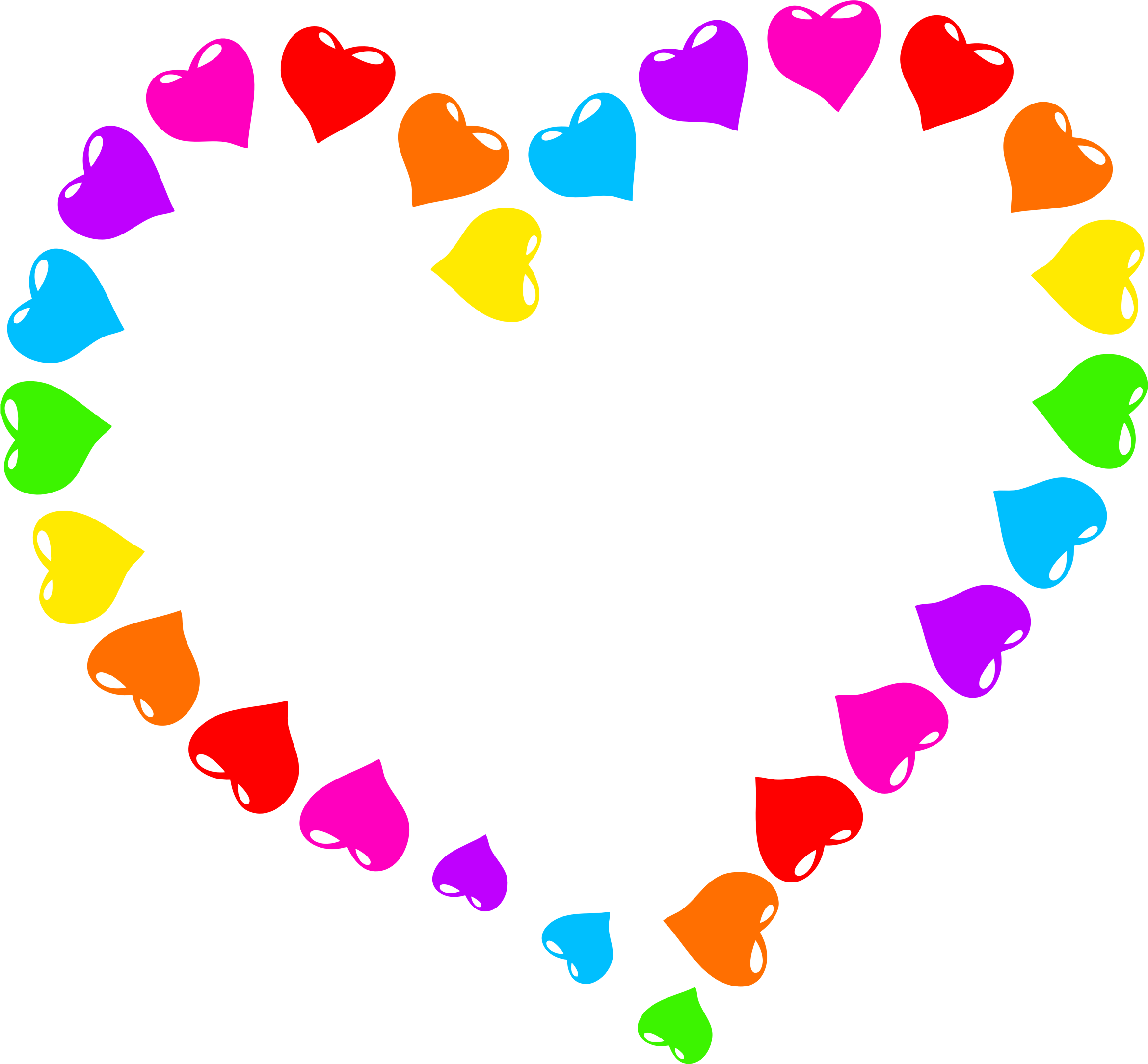 Rainbow Heart Transparent Transparent Background - Rainbow Heart Clipart - Png Download (2339x2169), Png Download