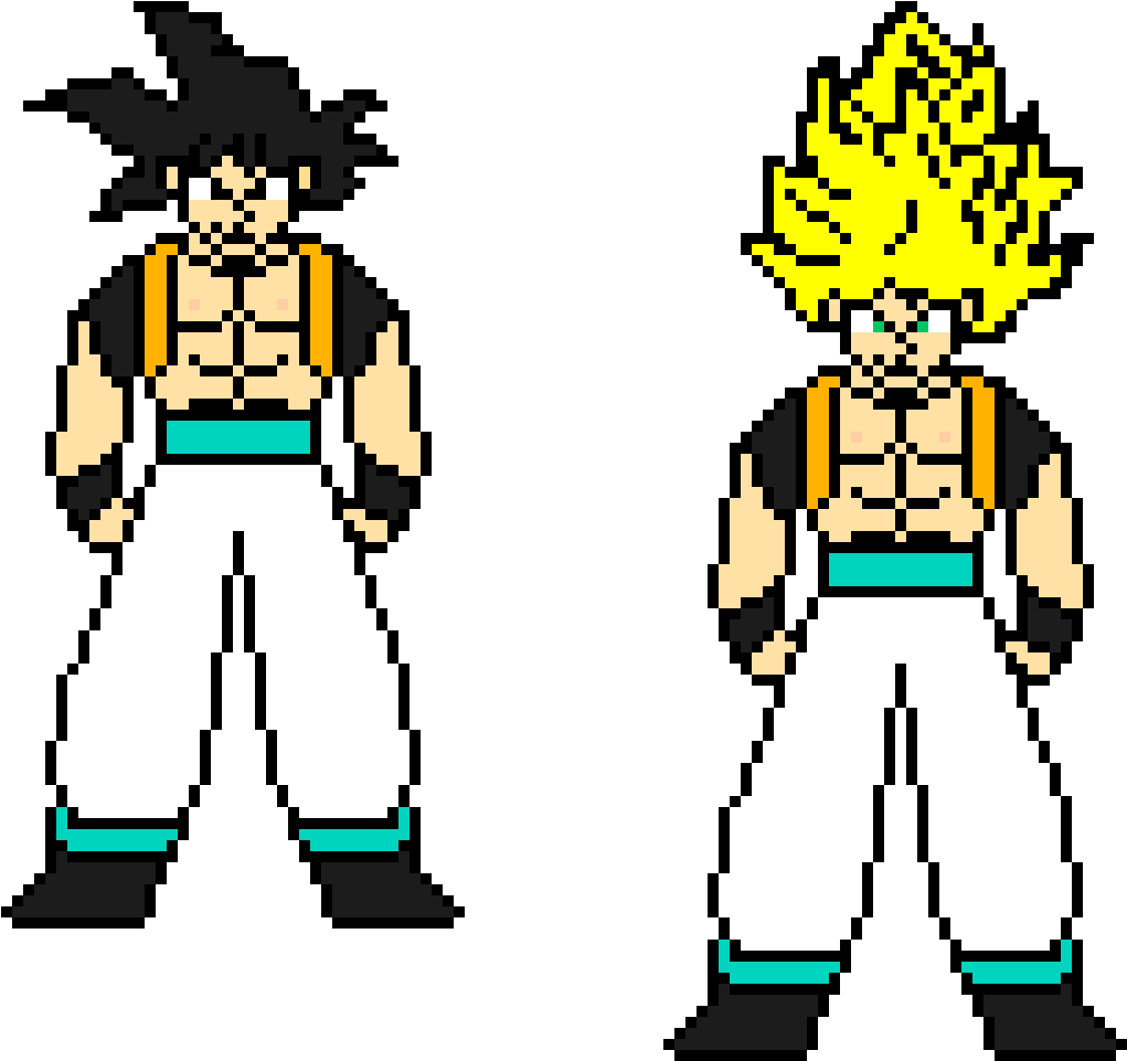 Gogeta - Gogeta Pixel Clipart (1310x1000), Png Download