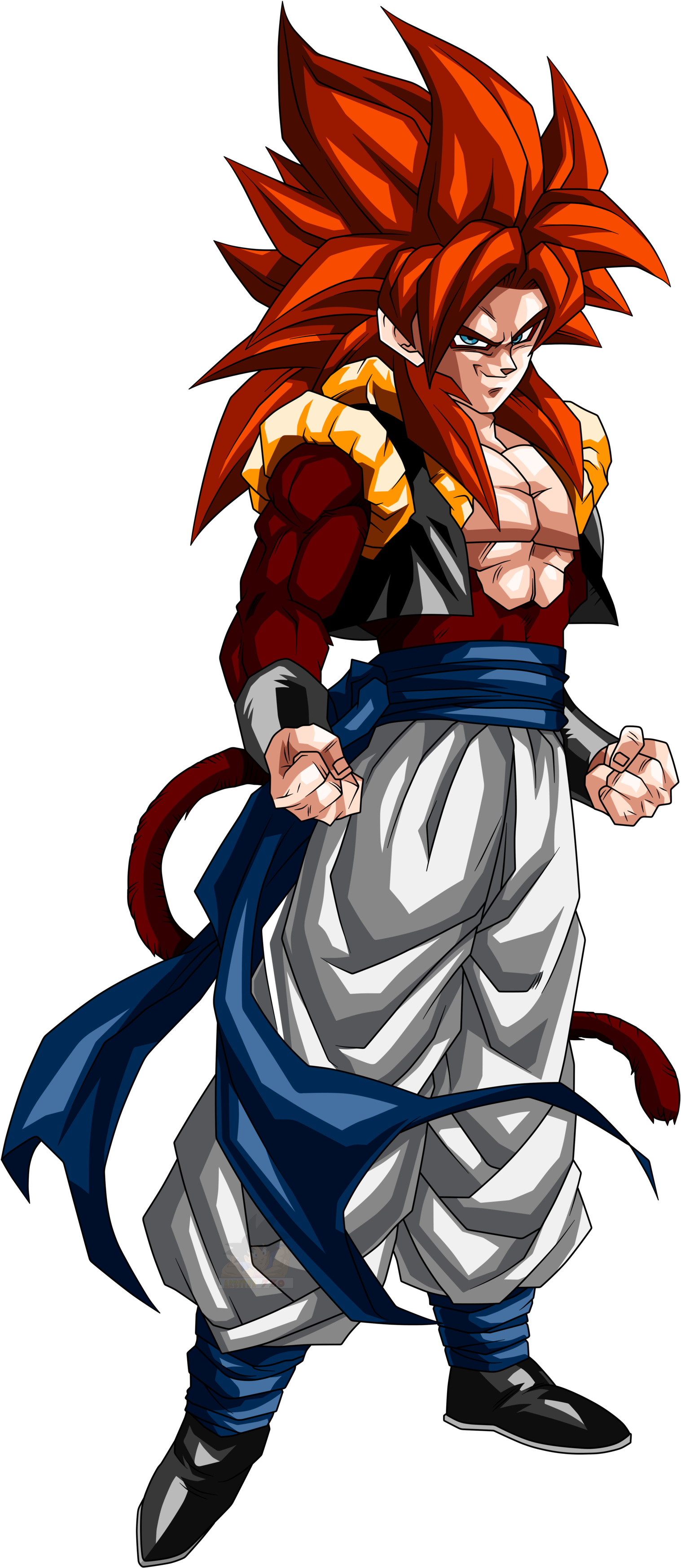 View Fullsize Gogeta Image - Gogeta Super Saiyan 4 Transparent Clipart (1517x3491), Png Download