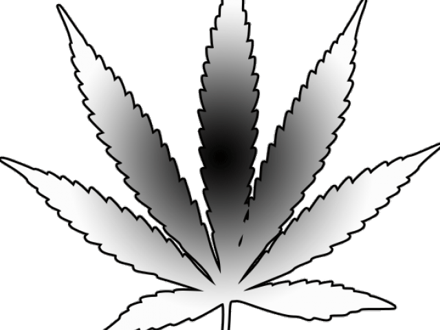 Weed Clipart Weed Bud - Stencil Weed Leaf Outline Tattoo - Png Download (640x480), Png Download