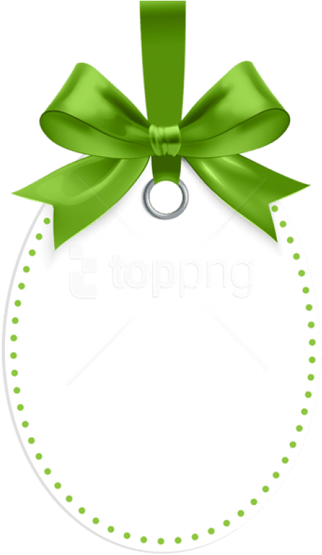 Free Png Label With Green Bow Template Png Png Images - Circle Clipart (480x816), Png Download