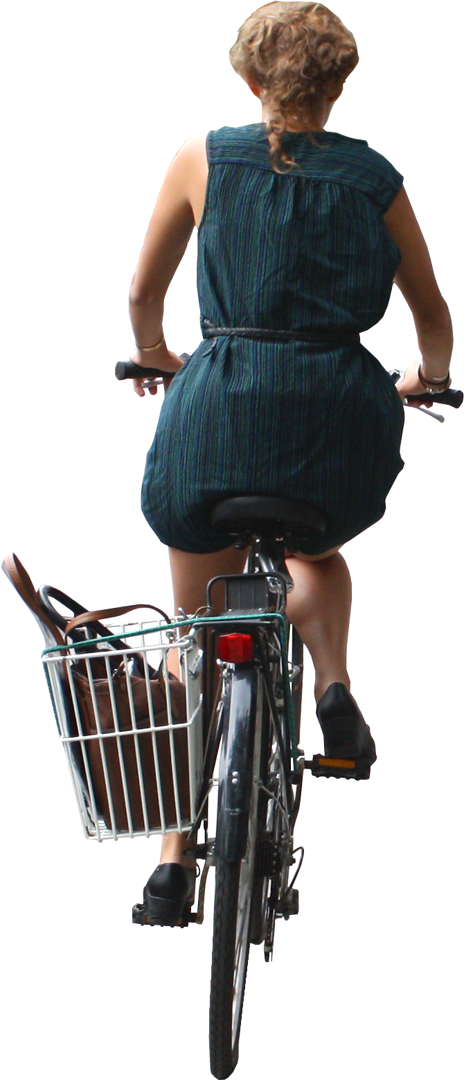 People Png, Tree People, People Cutout, Cut Out People, - Person On Bike Png Back Clipart (936x1716), Png Download