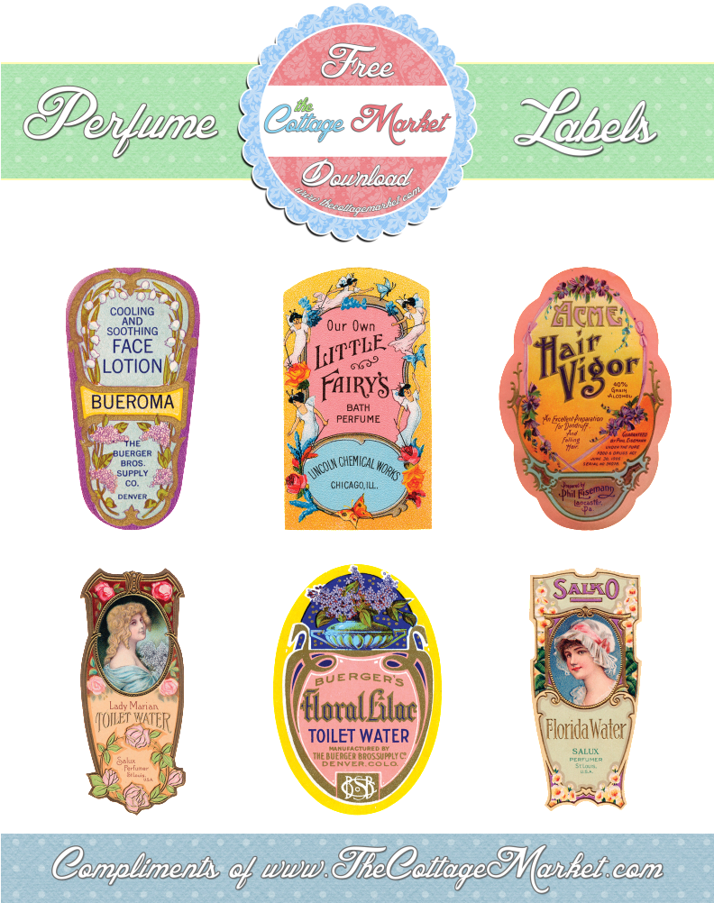 Perfumelabels Thecottagemarket Giveaway 1 Picture By Clipart (792x1002), Png Download