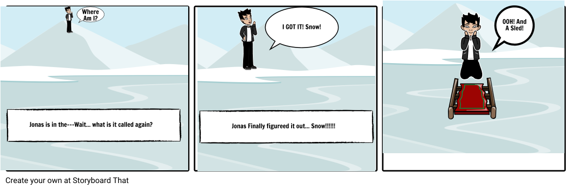 The Sled - Cartoon Clipart (1164x385), Png Download