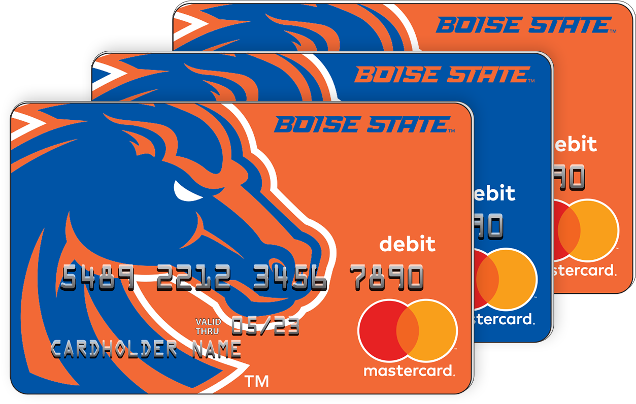 Boise State Fancard Prepaid Mastercard Group Of Cards - Boise State Football Clipart (1572x1171), Png Download