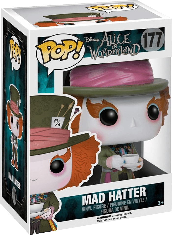 Funko Pop Disney Alice In Wonderland Mad Hatter - Mad Hatter Funko Pop Clipart (700x955), Png Download
