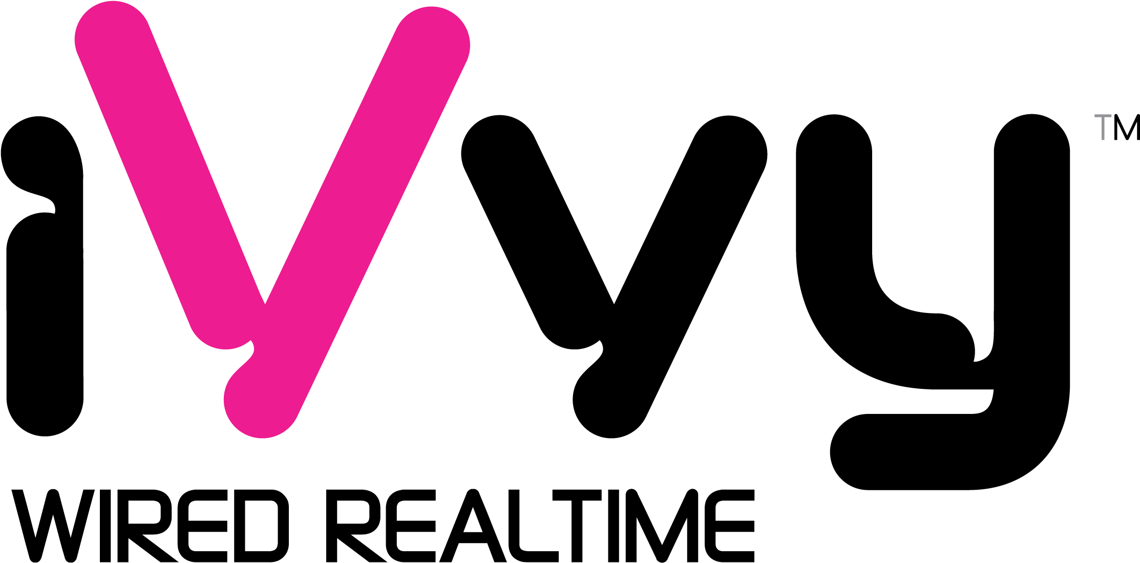 Pink Logo Wired Hires - Ivvy Clipart (3000x1790), Png Download