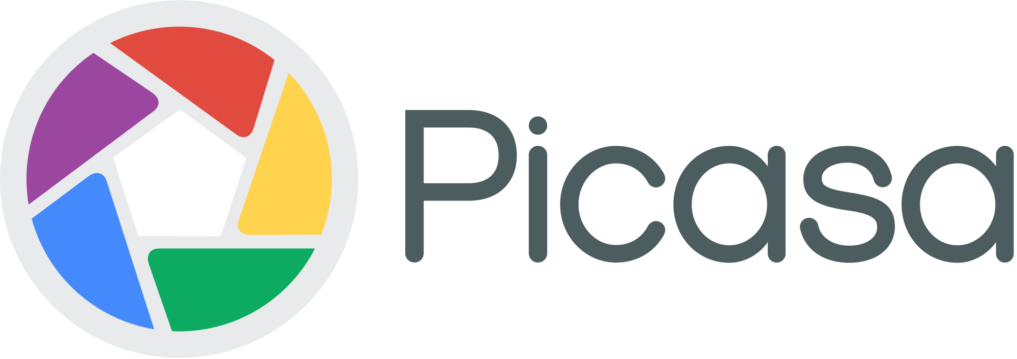The Logo Represents A House - Picasa 3 Clipart (2000x707), Png Download
