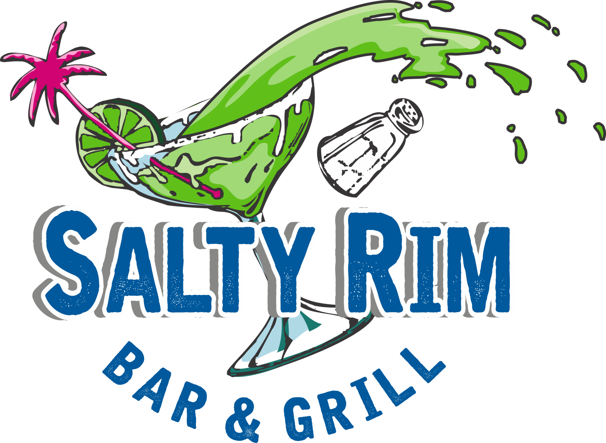 Salty Rim Restaurant Logo - Graphic Design Clipart (2048x1498), Png Download