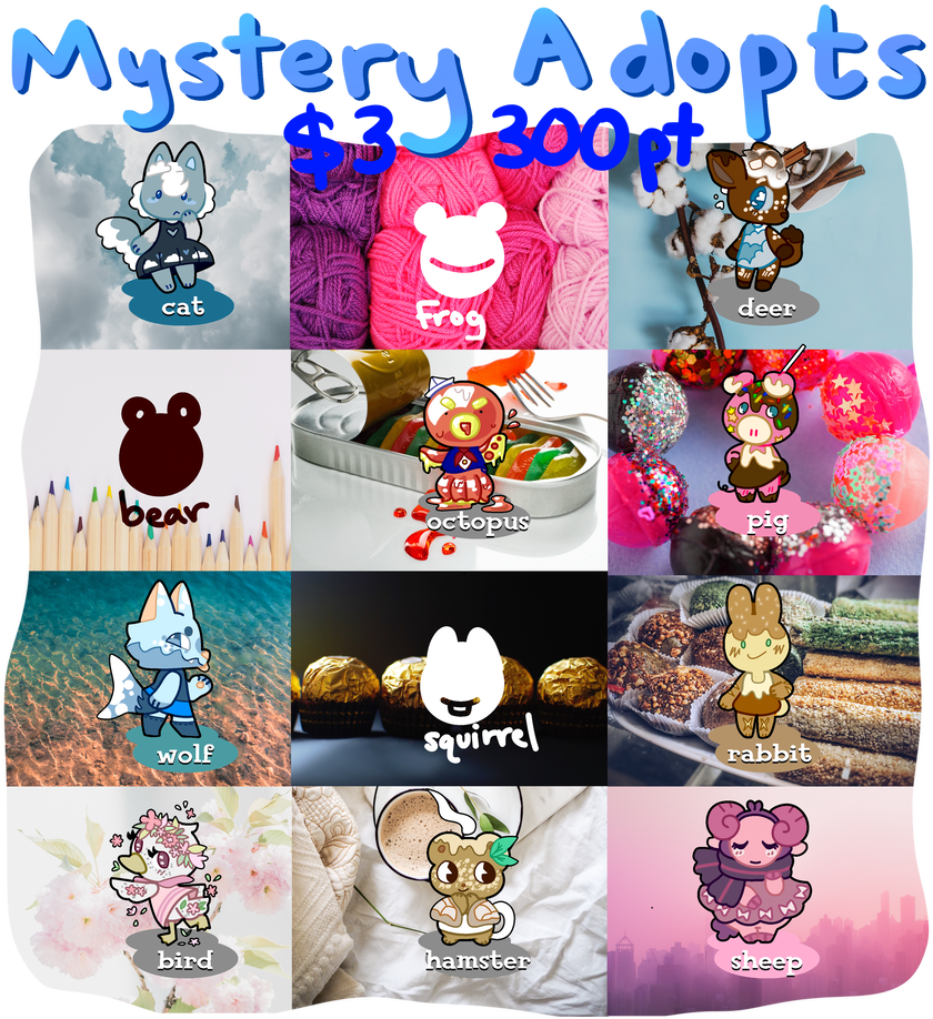 Animal Crossing Villager Mystery Adopts Open Doodlepawss - Cartoon Clipart (842x949), Png Download