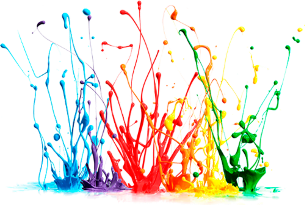 #paint #splash #colors #colours #colorful #rainbow - Gotas De Pintura Png Clipart (1024x689), Png Download