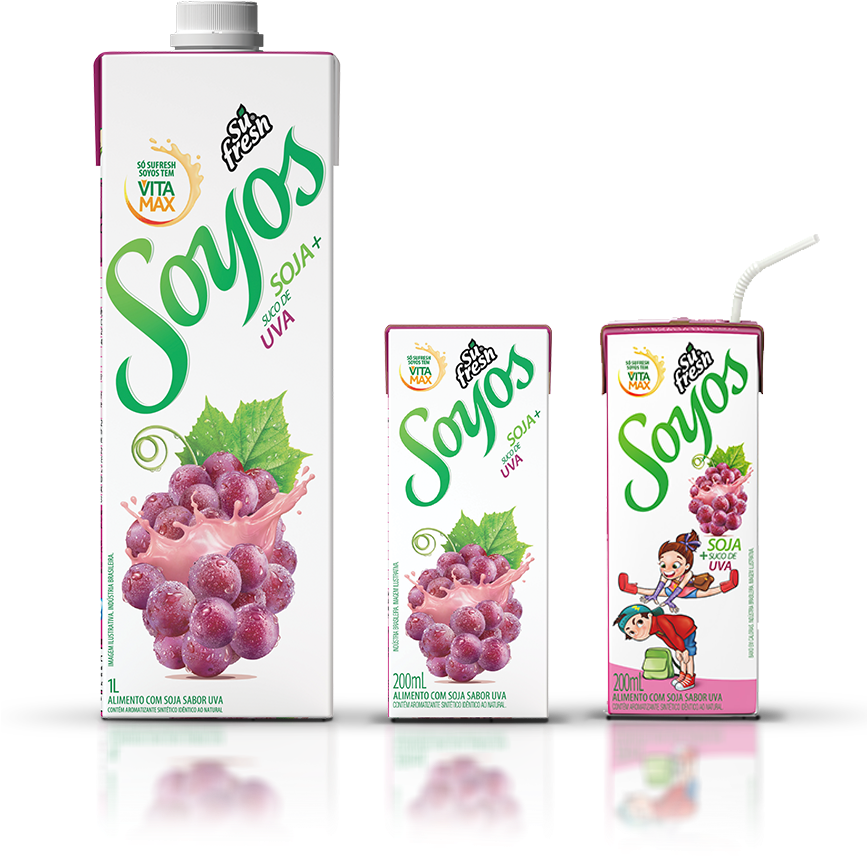 Soyos Grape - Bebida De Soja Soyos Clipart (866x886), Png Download