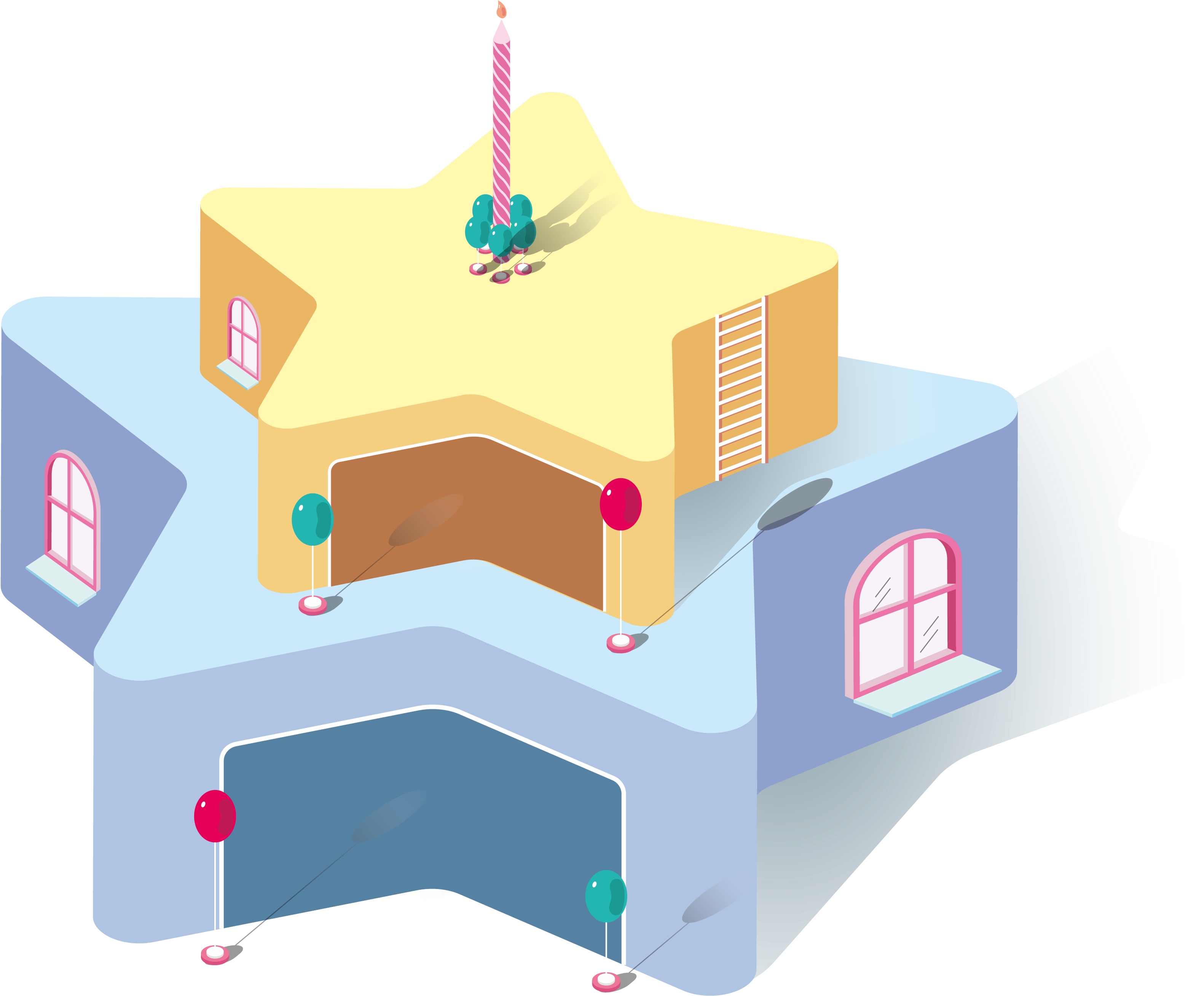 Stars 5d Fresh Candle Png And Vector Image - House Clipart (4167x4167), Png Download