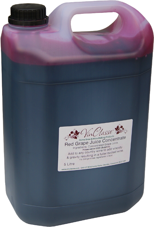Large Image Vinclasse 5 Litre Red Grape Juice Concentrate - Bottle Clipart (800x800), Png Download