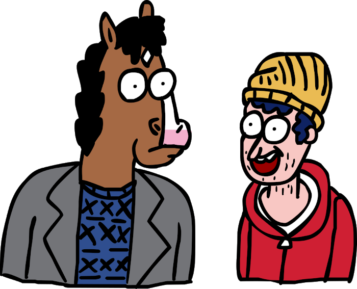 Bojack Horseman Regular Show Clipart (700x567), Png Download