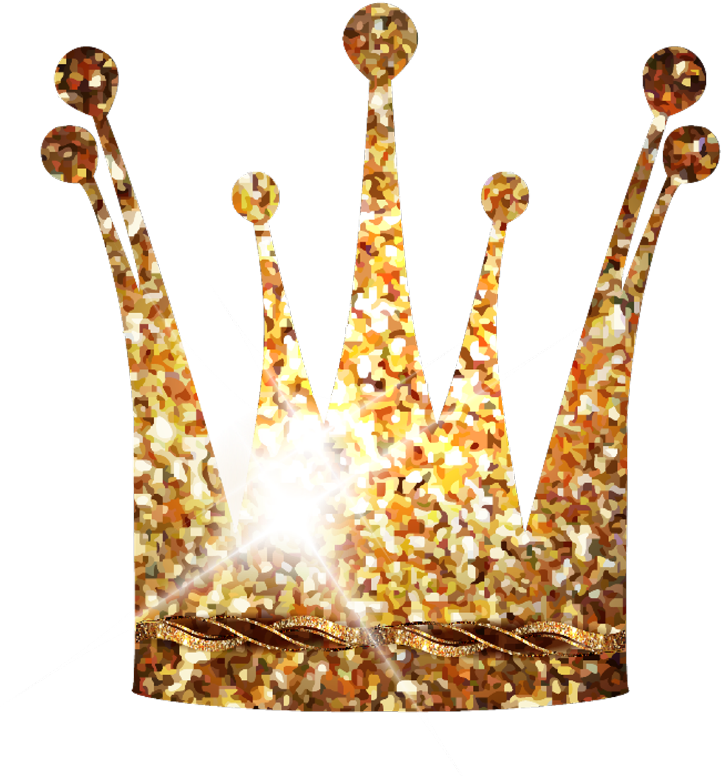 #scqueen #queen #crown #gold #glow #glitter #ftestickers - Coroa Rainha Gold Png Clipart (1024x1098), Png Download