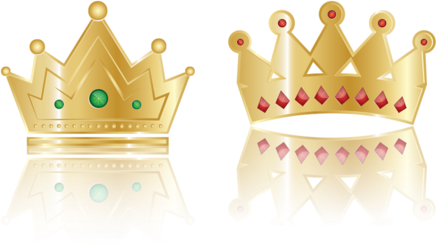 #ftestickers #crowns #queen #king #gold - Illustration Clipart (1024x1024), Png Download