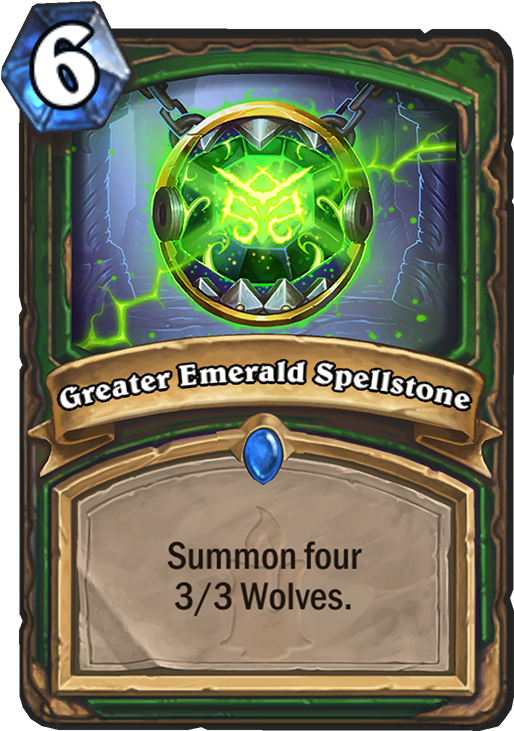 Greater Emerald Spellstone - Hearthstone Rastakhan Rumble Cards Clipart (564x778), Png Download