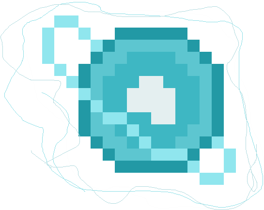 Will O Wisp - Pixel Art Easy Donut Clipart (800x800), Png Download