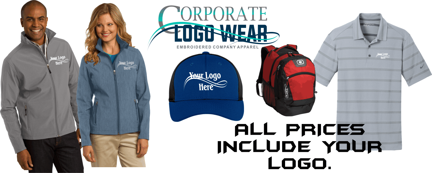 Custom Embroidered Company Apparel - Duffel Bag Clipart (1482x596), Png Download