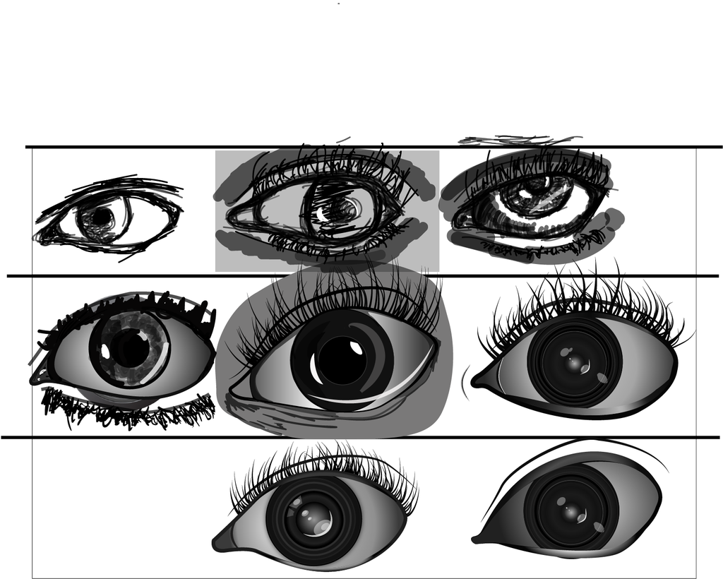 Sketching Eyes Digitally After A Few Weeks Please Crit Clipart (1024x820), Png Download